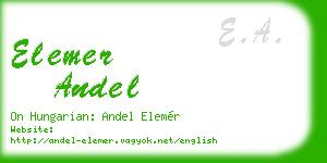 elemer andel business card